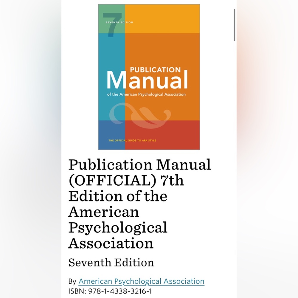 APA 7th Edition Manual